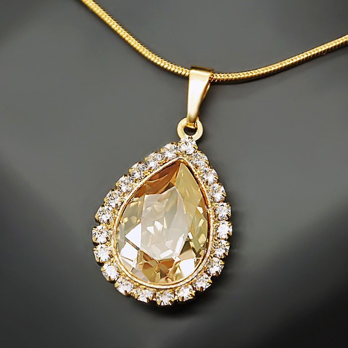 Swarovski kristallidega kaunistatud kaelakee DiamondSky Celestial Drop Golden Shadow цена и информация | Ehete komplektid | kaup24.ee