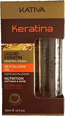 Kativa Hair Oil Keratina Kativa (60 ml) цена и информация | Maskid, õlid, seerumid | kaup24.ee