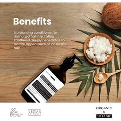 Восстанавливающий натуральный кондиционер для ослабленных волос Organic&Botanic Madagascan Coconut Restoring, 500 мл цена и информация | Кондиционеры | kaup24.ee