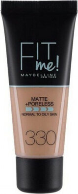 Maybelline Fit Me Matte + Poreless Foundation 124 Soft Sand 30ml hind ja info | Jumestuskreemid, puudrid | kaup24.ee