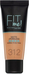 Maybelline Fit Me Matte + Poreless Foundation 124 Soft Sand 30ml hind ja info | Jumestuskreemid, puudrid | kaup24.ee