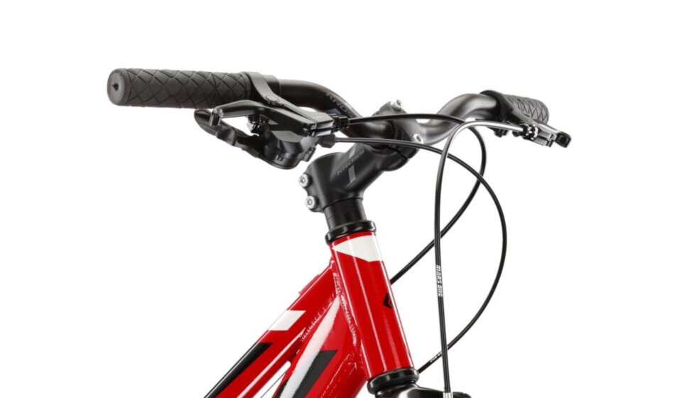 24" Jalgratas HEXAGON JR 1.0 KROSS (värv: valge/must/punane, raami materjal: alumiinium, suurus 13" (Kasv 130-150сm) (9588) hind ja info | Jalgrattad | kaup24.ee