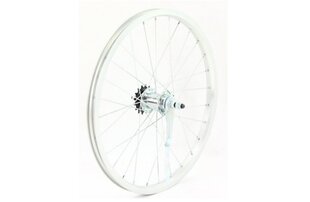 20" Tagaratas 406-25, 28H, 1k, alumiinium, värv: hõbedane (4299) hind ja info | Muud jalgratta varuosad | kaup24.ee