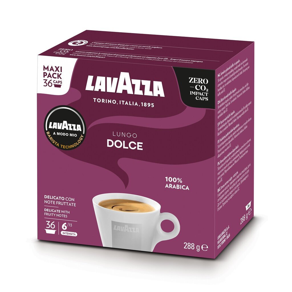 Kohvikapslid Lavazza A Modo Mio Lungo Dolce, 288g цена и информация | Kohv, kakao | kaup24.ee