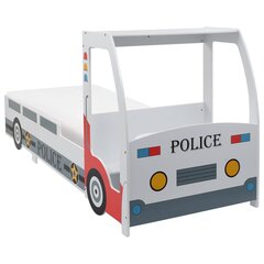 vidaXL politseiauto kujuga lastevoodi madratsiga, 90x200 cm, 7 zone H3 hind ja info | Lastevoodid | kaup24.ee