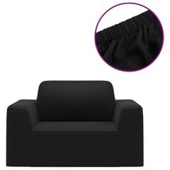 Эластичный чехол на кресло, черный, джерси полиэстер цена и информация | Чехлы для мебели | kaup24.ee