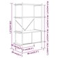 vidaXL 4-korruseline riiul kapiga, 80x40x130 cm, teras ja tehispuit цена и информация | Kapid | kaup24.ee