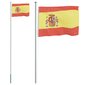 vidaXL Hispaania lipp ja lipumast, 6,23 m, alumiinium цена и информация | Lipud ja tarvikud | kaup24.ee