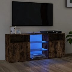 vidaXL telerialus LED-tuledega, suitsutatud tamm, 120 x 30 x 50 cm hind ja info | TV alused | kaup24.ee