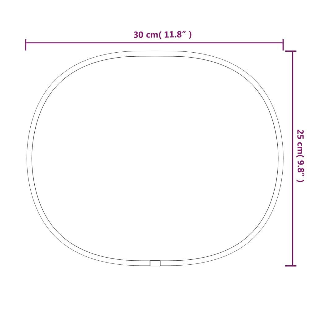 vidaXL seinapeegel, must, 30 x 25 cm hind ja info | Peeglid | kaup24.ee