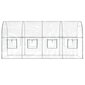 vidaXL kasvuhoone, läbipaistev, 161 x 398 x 188 cm, PVC ja teras цена и информация | Kasvuhooned | kaup24.ee
