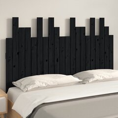 vidaXL seinale kinnitatav voodipeats, must, 127,5x3x80 cm, männipuit hind ja info | Voodid | kaup24.ee