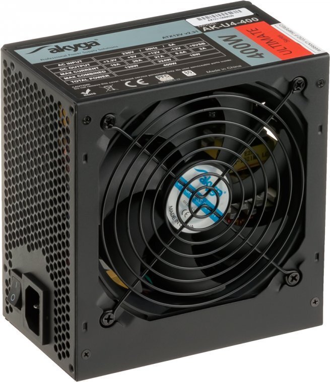 Akyga ATX 400W 80+ (AK-U4-400) цена и информация | Toiteplokid (PSU) | kaup24.ee