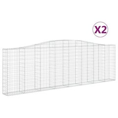 vidaXL kaarekujulised gabioonkorvid 2 tk, 400x30x120/140 cm, raud hind ja info | Lillekastid | kaup24.ee