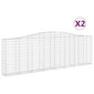 vidaXL kaarekujulised gabioonkorvid 2 tk, 400x30x120/140 cm, raud цена и информация | Lillekastid | kaup24.ee