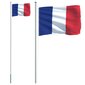 vidaXL Prantsusmaa lipp ja lipumast, 6,23 m, alumiinium hind ja info | Lipud ja tarvikud | kaup24.ee