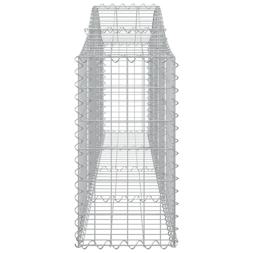 vidaXL kaarekujulised gabioonkorvid 5 tk, 200x30x60/80 cm, raud цена и информация | Aiad ja tarvikud | kaup24.ee