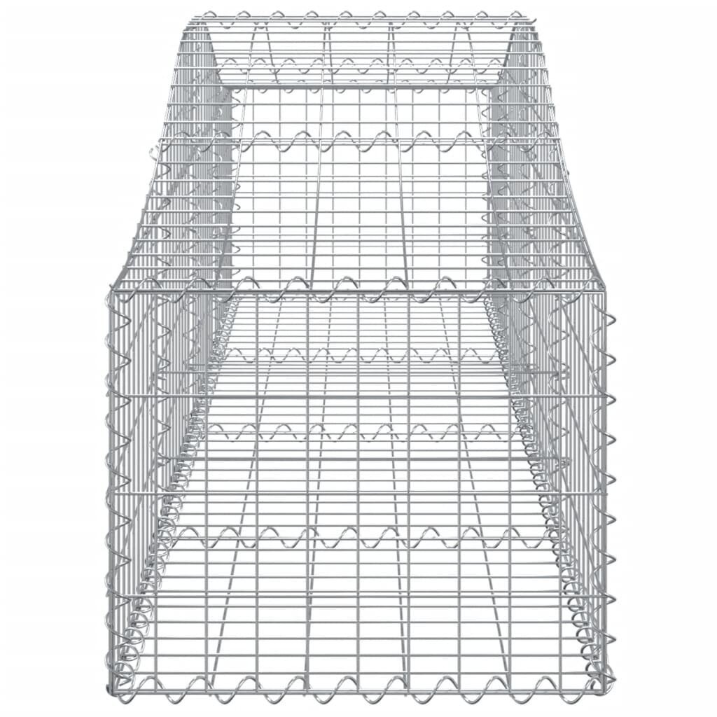 vidaXL kaarekujulised gabioonkorvid 2 tk, 200x50x40/60 cm, raud цена и информация | Aiad ja tarvikud | kaup24.ee