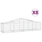 vidaXL kaarekujulised gabioonkorvid 8 tk, 200x50x40/60 cm, raud цена и информация | Aiad ja tarvikud | kaup24.ee