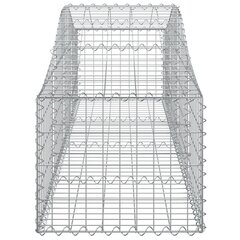 vidaXL kaarekujulised gabioonkorvid 13 tk, 200x50x40/60 cm, raud цена и информация | Заборы и принадлежности к ним | kaup24.ee