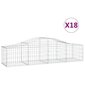 vidaXL kaarekujulised gabioonkorvid 18 tk, 200x50x40/60 cm, raud hind ja info | Aiad ja tarvikud | kaup24.ee