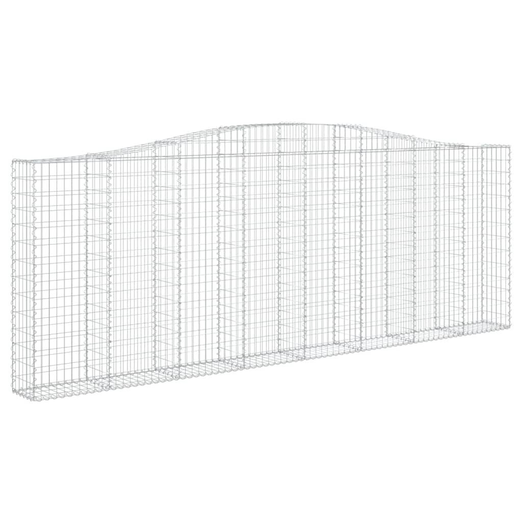 vidaXL kaarekujulised gabioonkorvid 7 tk, 400x30x140/160 cm, raud hind ja info | Aiad ja tarvikud | kaup24.ee