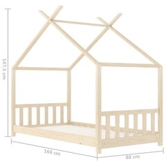 vidaXL lastevoodiraam, männipuit, 80 x 160 cm цена и информация | Детские кровати | kaup24.ee