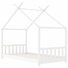 vidaXL lastevoodi raam, valge, männipuit, 80 x 160 cm цена и информация | Детские кровати | kaup24.ee
