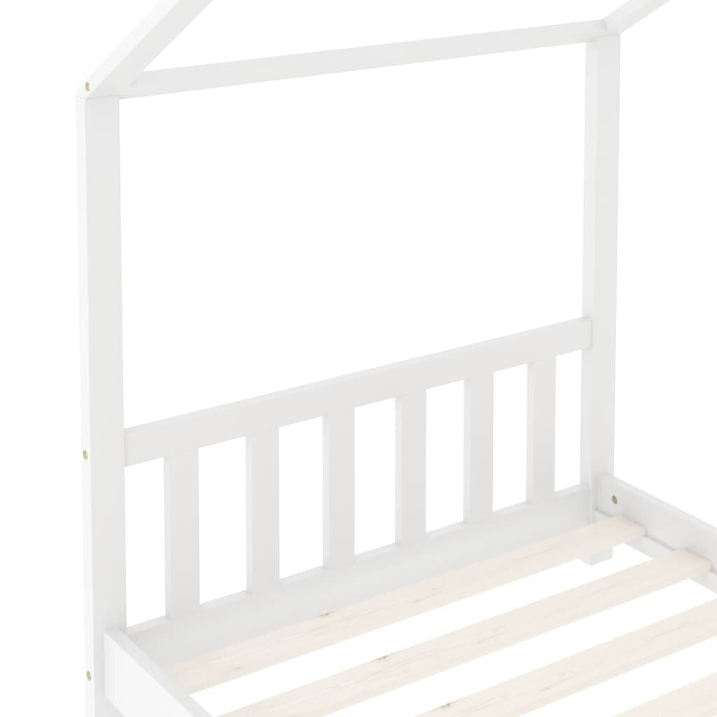 vidaXL lastevoodi raam, valge, männipuit, 80 x 160 cm hind ja info | Lastevoodid | kaup24.ee