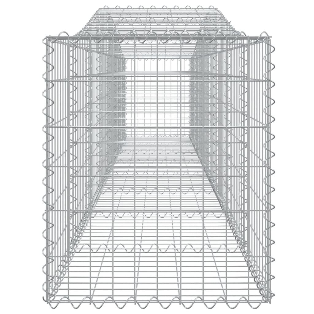 vidaXL kaarekujulised gabioonkorvid 4 tk, 400x50x60/80 cm, raud цена и информация | Aiad ja tarvikud | kaup24.ee