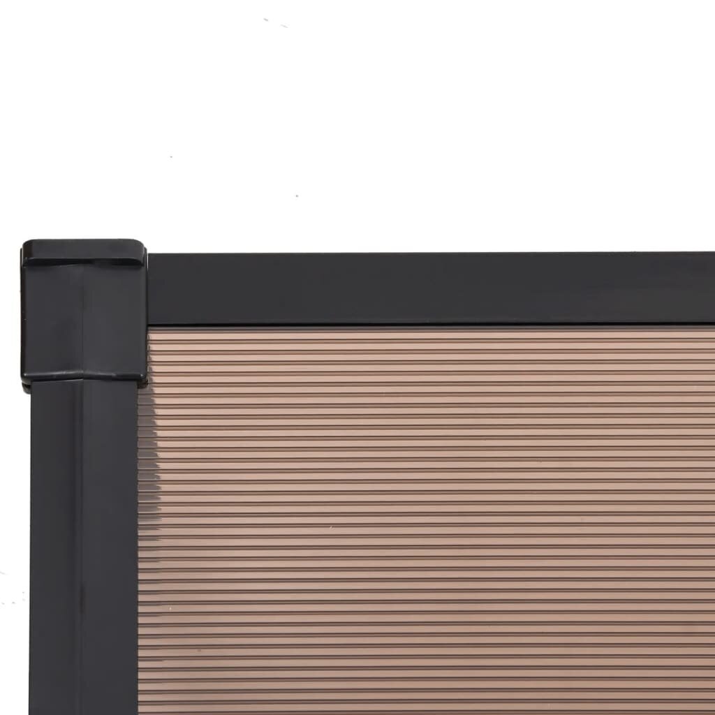 vidaXL ukse varikatus, must, 152,5x90 cm, polükarbonaat hind ja info | Päikesevarjud, markiisid ja alused | kaup24.ee
