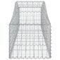 vidaXL kaarekujulised gabioonkorvid 4 tk, 200x50x40/60 cm, raud цена и информация | Aiad ja tarvikud | kaup24.ee