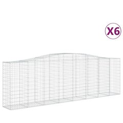 vidaXL kaarekujulised gabioonkorvid 6 tk, 400x50x120/140 cm, raud hind ja info | Aiad ja tarvikud | kaup24.ee