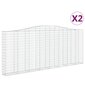 vidaXL kaarekujulised gabioonkorvid 2 tk, 400x30x160/180 cm, raud hind ja info | Aiad ja tarvikud | kaup24.ee