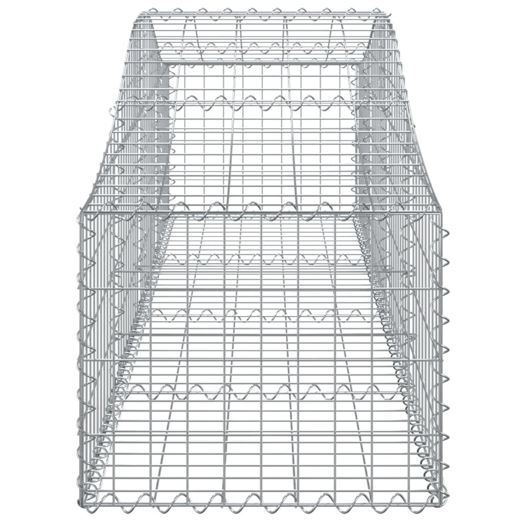 vidaXL kaarekujulised gabioonkorvid 7 tk, 200x50x40/60 cm, raud цена и информация | Aiad ja tarvikud | kaup24.ee