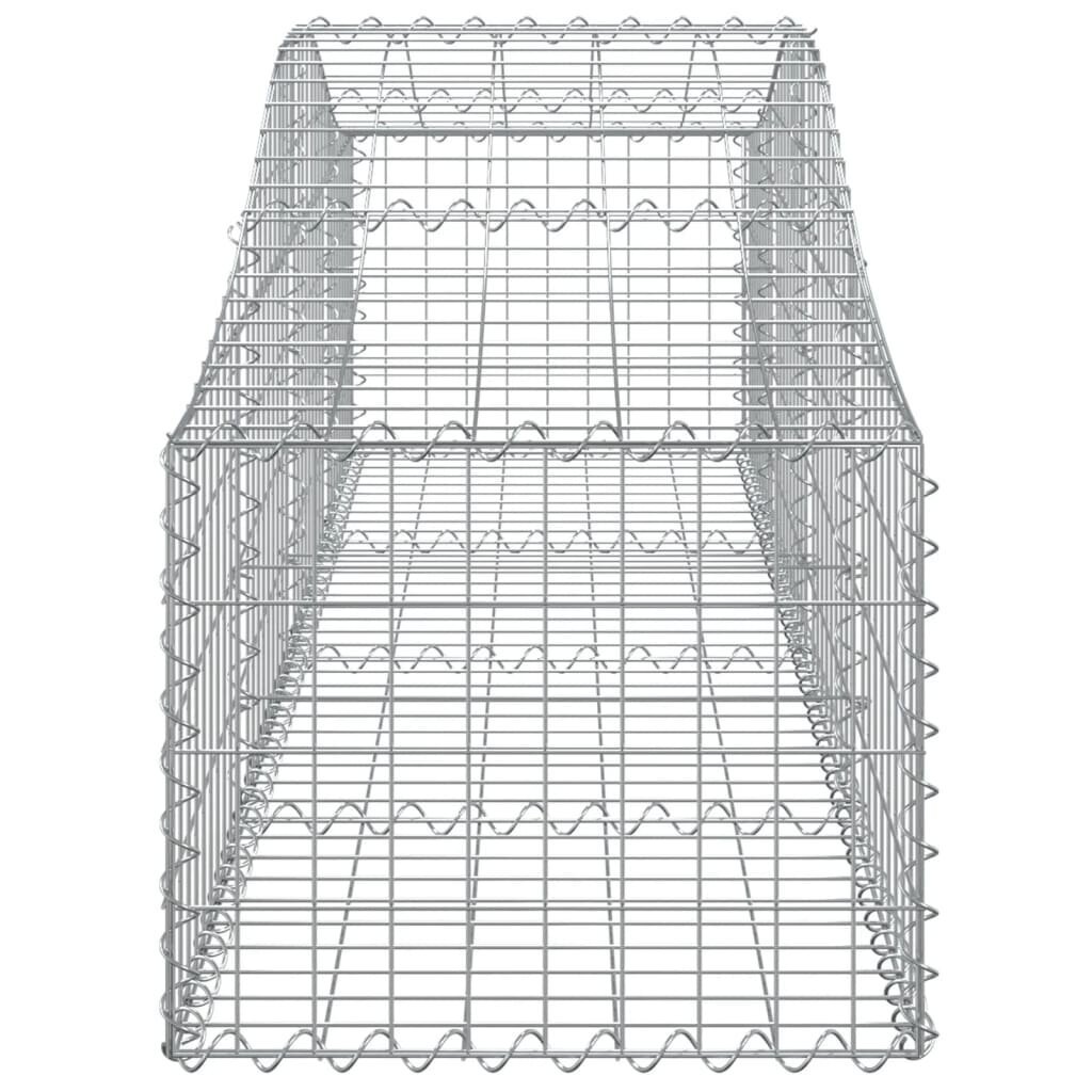 vidaXL kaarekujulised gabioonkorvid 5 tk, 200x50x40/60 cm, raud hind ja info | Aiad ja tarvikud | kaup24.ee