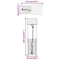 vidaXL mängumaja ronimisseinaga, männipuit hind ja info | Mänguväljakud, mängumajad | kaup24.ee