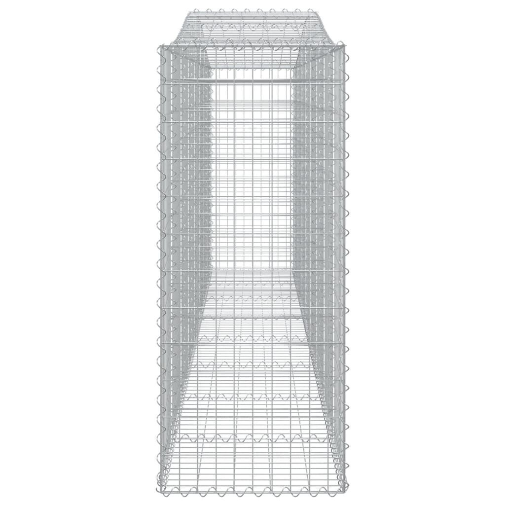 vidaXL kaarekujulised gabioonkorvid 2 tk, 400x50x120/140 cm, raud цена и информация | Aiad ja tarvikud | kaup24.ee