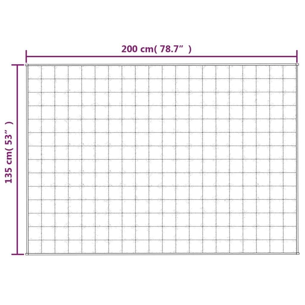 vidaXL raskustekk kreemjas 135x200 cm 10 kg kangas hind ja info | Tekid | kaup24.ee