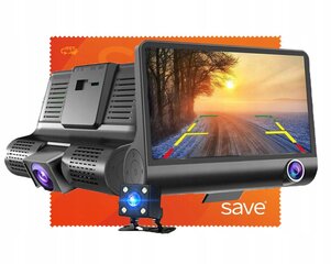 Save auto videosalvesti tahavaatekaameraga, must hind ja info | Pardakaamerad ja videosalvestid | kaup24.ee