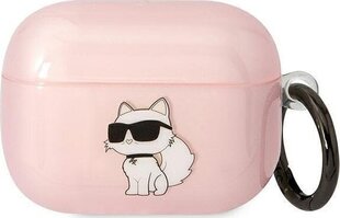 Чехол Karl Lagerfeld для Airpods Pro KLAPHNCHTCP розовый Ikonik Choupette цена и информация | Аксессуары для наушников | kaup24.ee