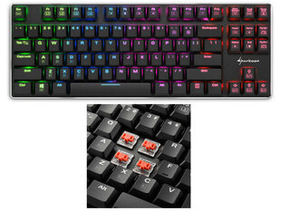 Sharkoon PureWriter TKL RGB цена и информация | Клавиатуры | kaup24.ee