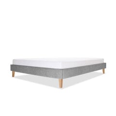 Кровать с обивкой Flat, 180x200, светло-серый цена и информация | Кровати | kaup24.ee