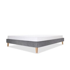 Кровать с обивкой Flat, 140x200, серый цена и информация | Кровати | kaup24.ee
