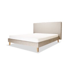 Кровать с обивкой Slim, 200x200, бежевый цена и информация | Кровати | kaup24.ee