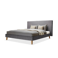 Кровать с обивкой Slim, 200x200, серый цена и информация | Кровати | kaup24.ee