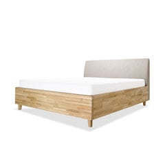 Дубовая кровать с ящиком для хранения Con, 140x200, бежевый цена и информация | Кровати | kaup24.ee