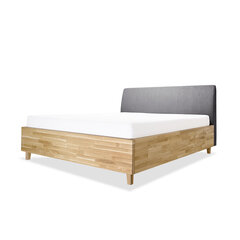 Дубовая кровать с ящиком для хранения Con, 180x200, серый цена и информация | Кровати | kaup24.ee