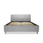 Polsterdatud voodi koos panipaigaga Con, 160x200, helehall hind ja info | Voodid | kaup24.ee