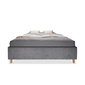 Polsterdatud voodi koos panipaigaga Flat, 200x200, hall цена и информация | Voodid | kaup24.ee